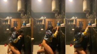 Naughty Girl’s Steamy Bathroom Video Of Riding Cock
