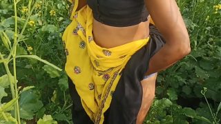 Horny Husband Fucks His Wife Hard In The Mustard Field, Outdoor Moaning