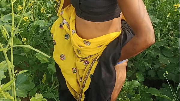 Horny Husband Fucks His Wife Hard In The Mustard Field, Outdoor Moaning
