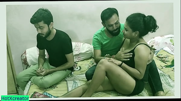 Indian Stud Shares His Scorching Girlfriend With A Virgin Lad For A Wild, All-night Fuckfest!