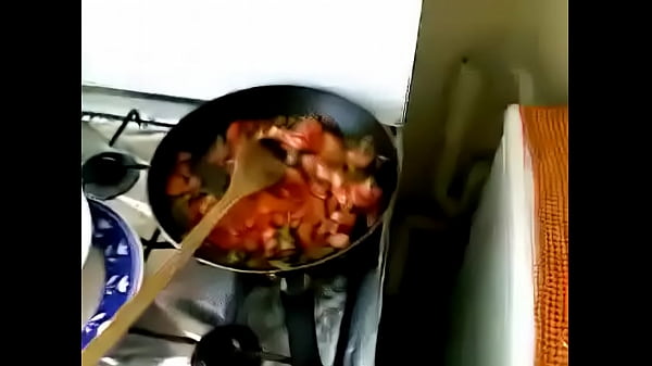 Hot Indian Housewife Giving Head In The Kitchen