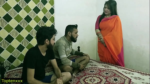 Malkin Aunty’s Wild Ride: Two Young Studs Give Her A Hindi-audio Threesome
