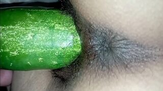 My Man Stuffs My Tight Backdoor With A Thick, Juicy Cucumber