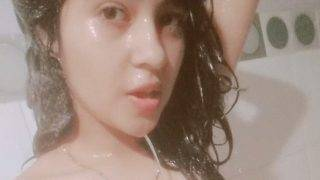 Drenched Desi Beauty’s Private Bathroom Selfie Exposed