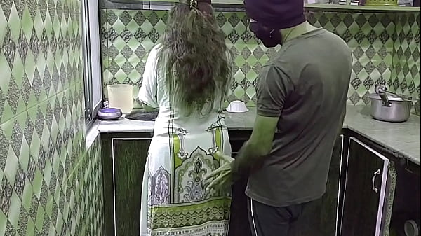 Spicy Desi Bhabhi Gets A Surprise Filling In The Kitchen While Cooking