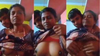 Dirty Old Man Gropes And Squeezes A Busty Desi Aunty’s Tits In A Leaked Sex Mms